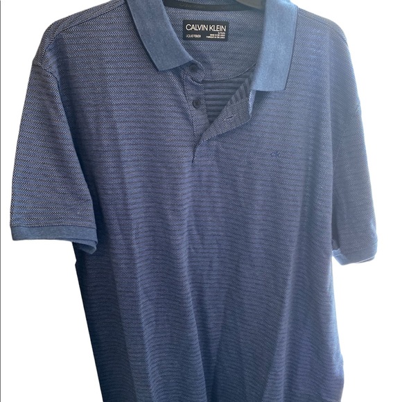 Calvin Klein men shirt xl blue swiggles - Picture 1 of 5